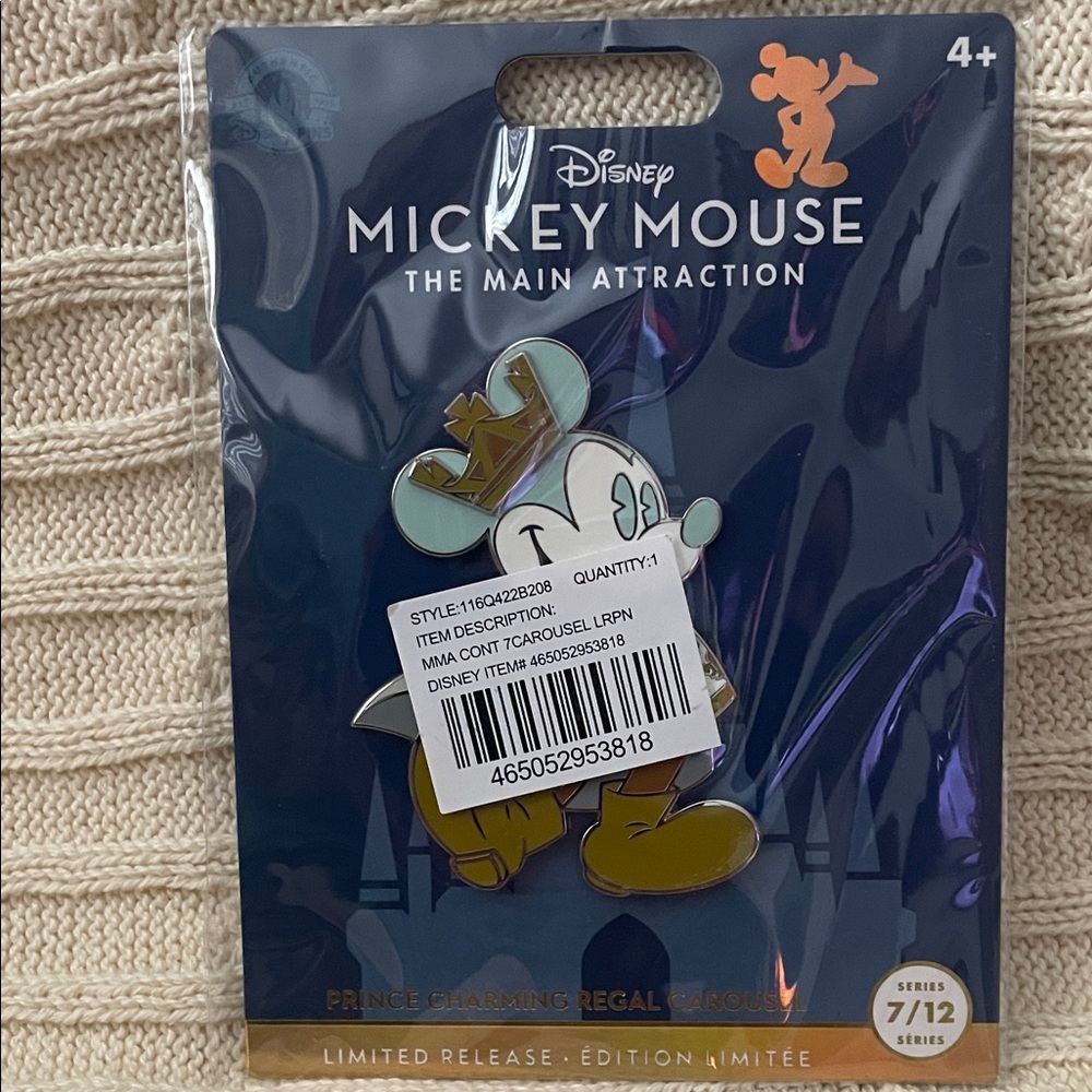 Disney Mickey Mouse The Main Attraction Prince Charming Regal Carousel LR Pin